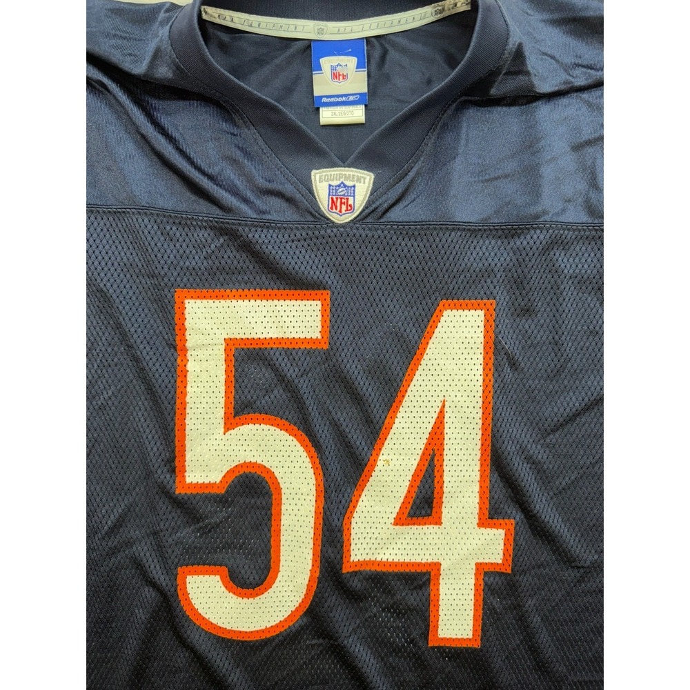 Reebok Chicago Bears Brian Urlacher On Field Jersey Size XXL BLue - Picture 4 of 10